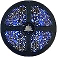 HitLights LED Light Strip - Blue SMD 3528 - 300 LEDs, 16.4 Ft Roll - 12V DC - 82 Lumens / 1.5 Watts per Foot - Indoor IP-30 - Adhesive Backed for Easy Installation - LED Tape Light