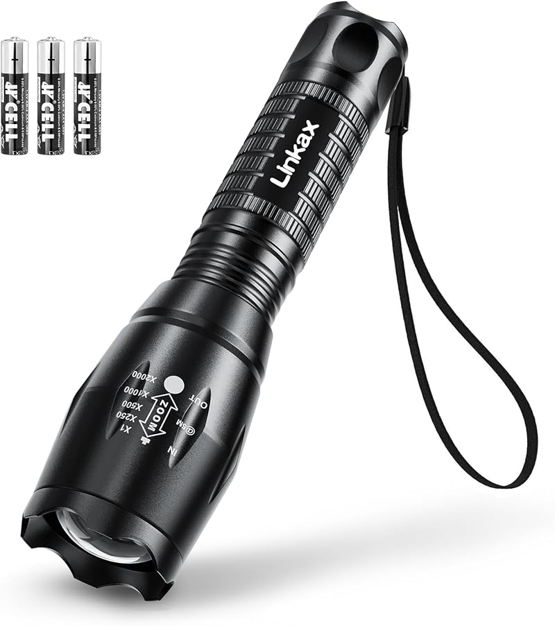 Linkax LED Torch 800LM Super Bright Waterproof Pocket Flashlight Outdoor Camping