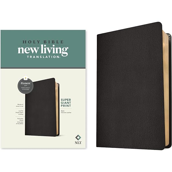 NLT Super Giant Print Bible, Filament Enabled (Genuine Leather