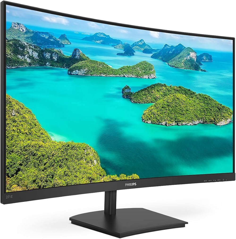Philips 271E1SCA 27 Inch FHD Curved Monitor 75Hz VA FreeSync Speakers