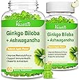 Vazatisi Ginkgo Biloba Gummies with Panax Ginseng for Better Mood and Focus, Traditional Energy Booster and Brain Health, 120 Vegan Apple Flavor Gummies
