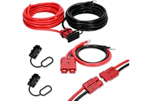 Anrain 14FT Quick Disconnect Winch Power Cable, 2 Gauge 2 AWG Copper Wiring, 175A Quick Disconnect Connector for Forklift Car Motor Tractor Wide Range of Winching Applications