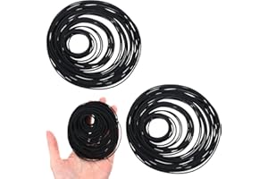 Classicseali 150pcs Cassette Belts,VCR Belts, Record Player Belt Replacement 20-120mm, Repair and Maintenance Hybrid Flat Cassette Player Belt, for DVD CD LD VCR Repeater Drive 1mm Width