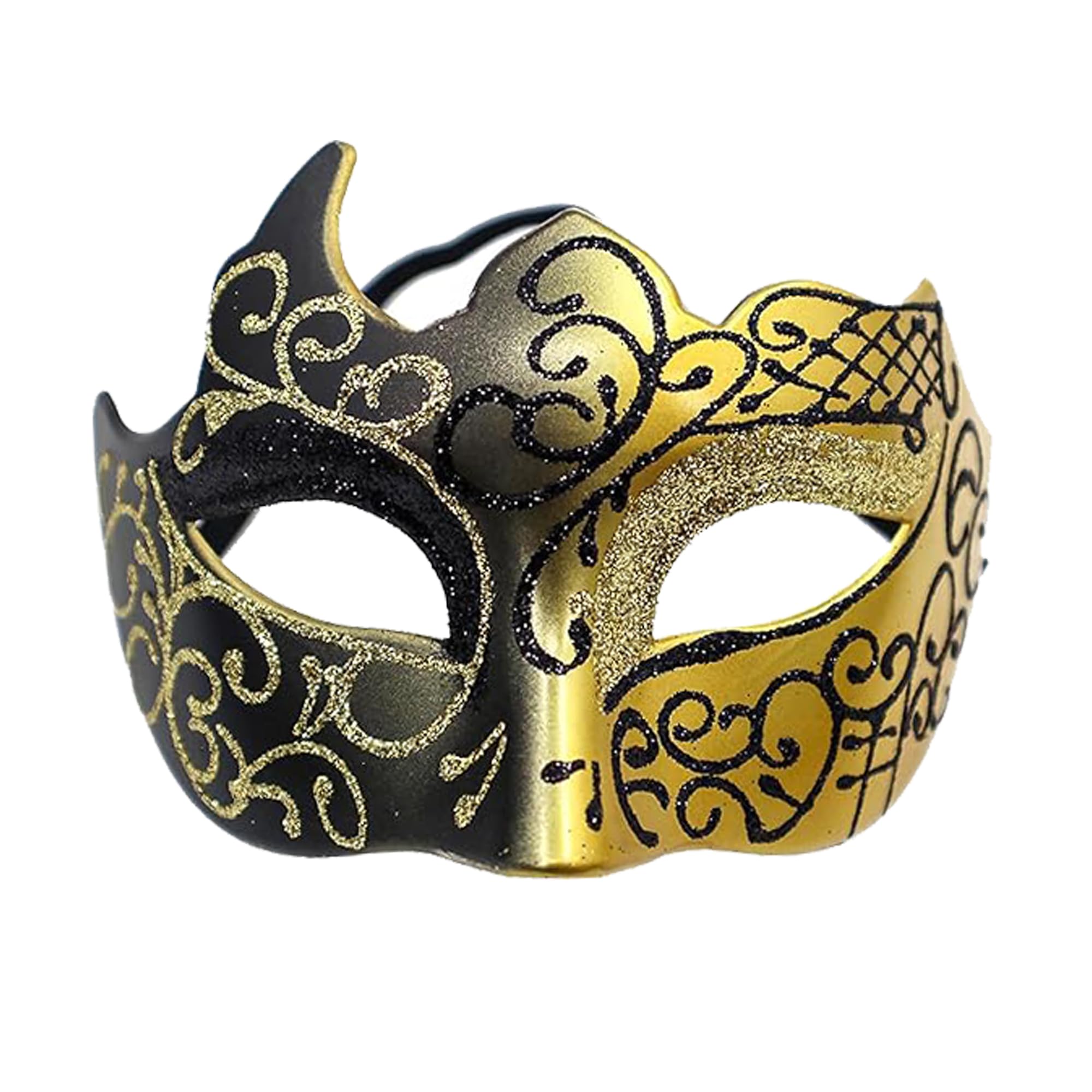 HeHeGe 2026New Masquerade Mask for Men Women, Venetian Mens Masquerade Mask for Halloween Party Mardi Gras Mascarade Ball (Gold) — image 1