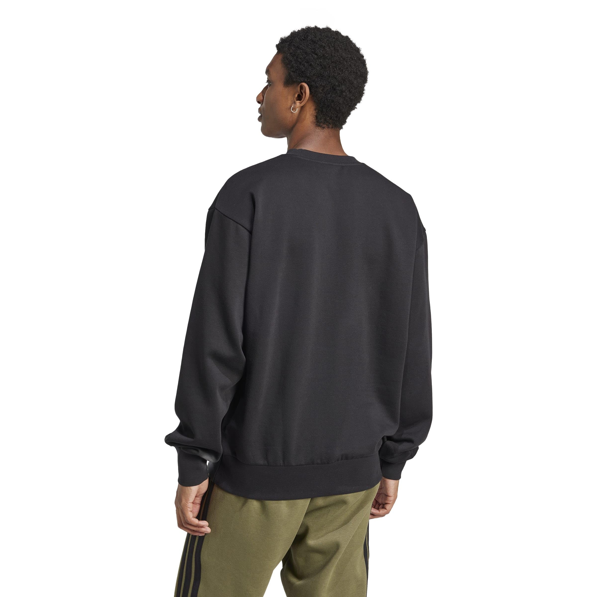 adidas Herren Essentials FEELCOZY Fleece Sweatshirt, Black/White, M 2