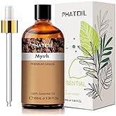 PHATOIL Myrrh Essential Oil, Pure Essential Oils for Diffuser for Home and Office, 3.38FL.OZ/100ML Large Bottle Myrrh Oil wit