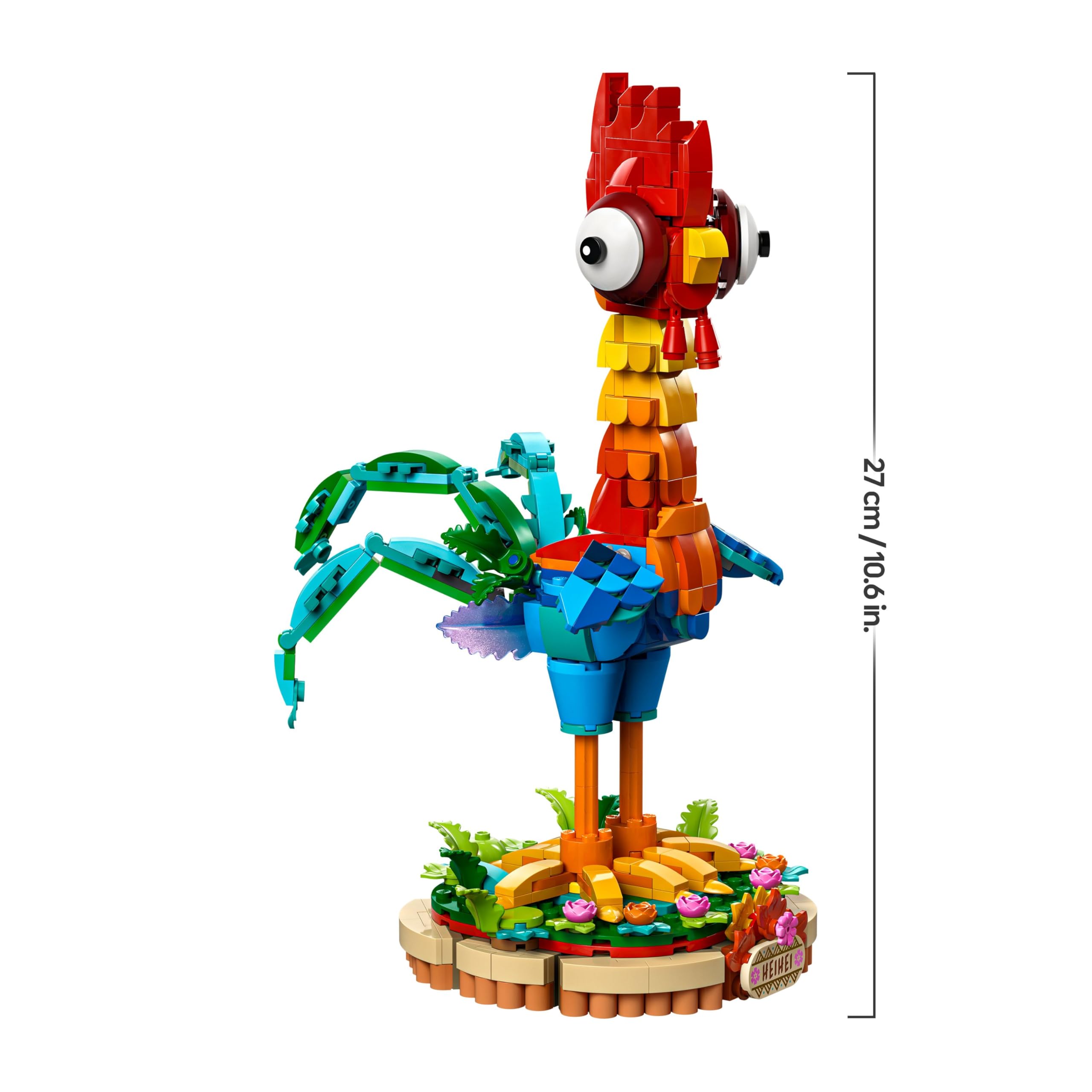 LEGO ǀ Disney Vaiana 2: Heihei Spielzeug - Tierfigur zum Spielen & Ausstellen mit drehbarem Kopf, beweglichen Flügeln & Schwanzfedern sowie Ständer - Geschenk für Mädchen ab 9 Jahren - 43272 9