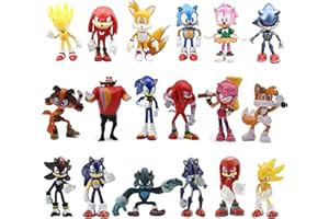 AWALVY Sonic The Hedgehog Action Figures Toys,Figurines Collection Play Set, Party Supplies Cake Toppers,Perfect Gifts Toys 2.75inch (18PCS)