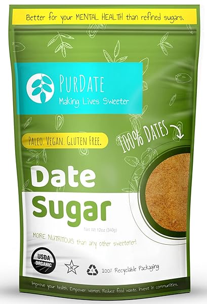PURDATE ORGANIC DATE SUGAR, 12 OZ