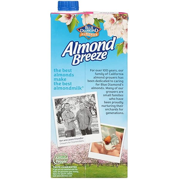 ALMOND BREEZE DAIRY FREE ALMONDMILK UNSWEETENED ORIGINAL 32 OZ BOXES, 6 COUNT