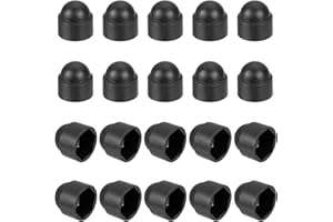 uxcell Nut Protection Cap, 20Pcs M10x17x20mm - Plastic Hexagonal Screw Protection Cap, Dome Acorn Hex Head Bolt Covers, Water
