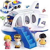 PLAY Airplane Toy for Kids - Toddler Airplane Toys Travel Plane Toys for Kids 2+ Years Old with Small Figures & Baggage Carri