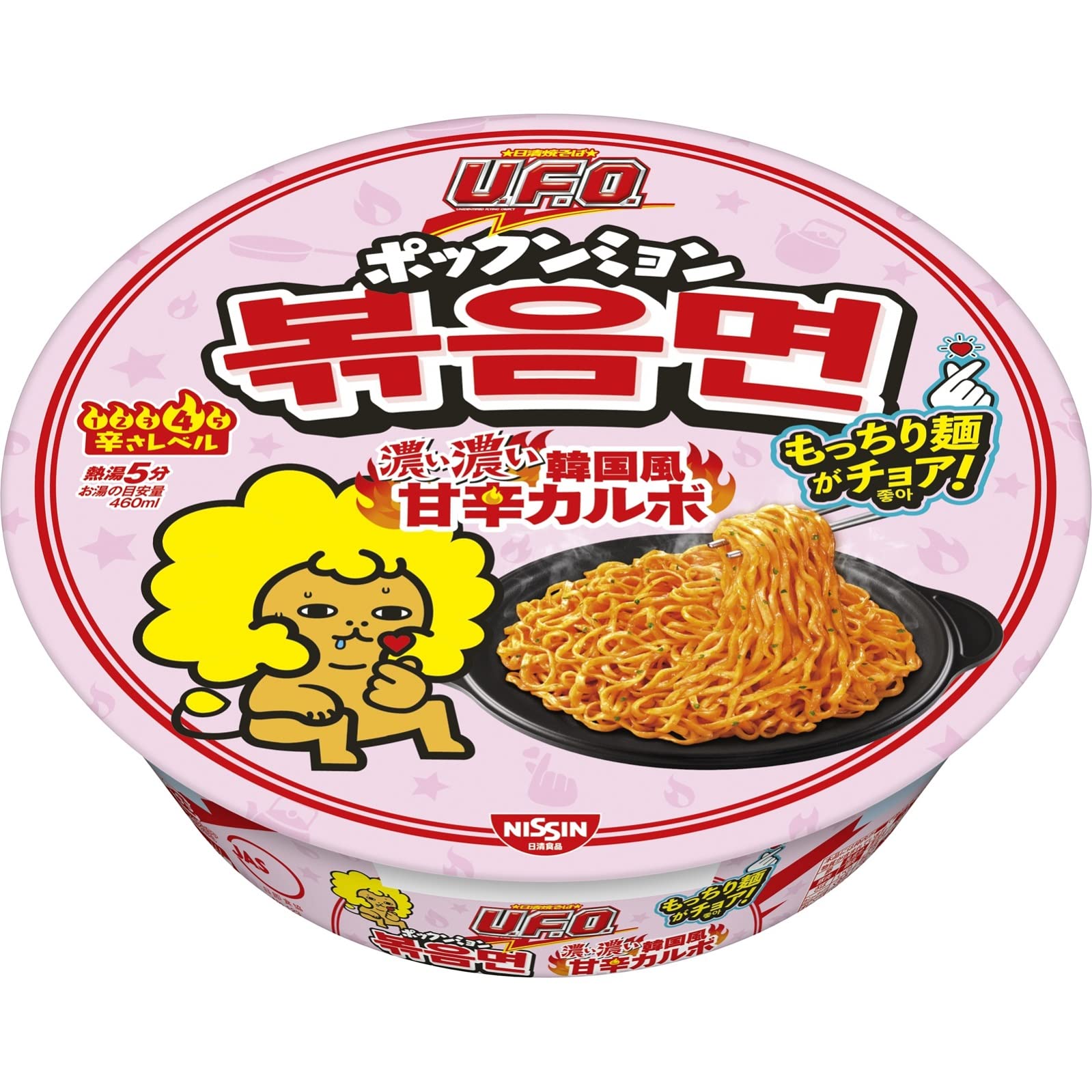 日清焼そばU.F.O. ポックンミョン 濃い濃い韓国風甘辛カルボ 日清食品 カップ麺 101g×12個商品画像