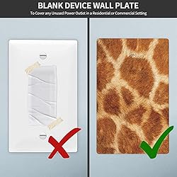 Pznen Light Switch Cover Plate, Giraffe Wild Life