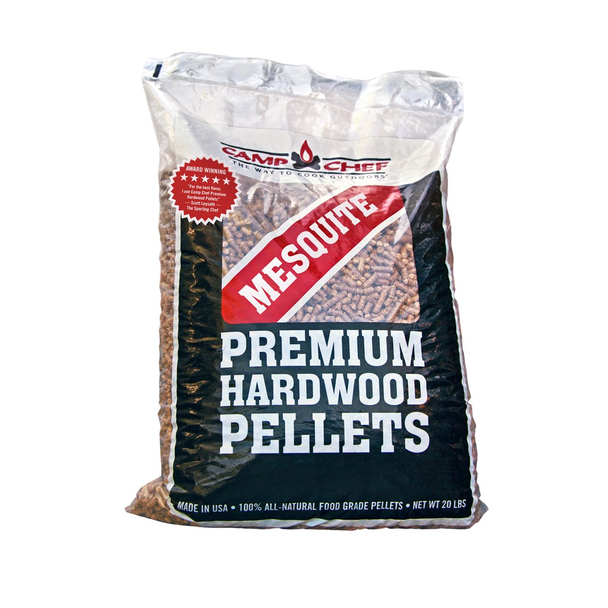 Camp Chef Southwest Mesquite BBQ Pellets, Hardwood Pellets for Grill, Smoke, Bake, Roast, Braise and BBQ, 20 lb. Bag