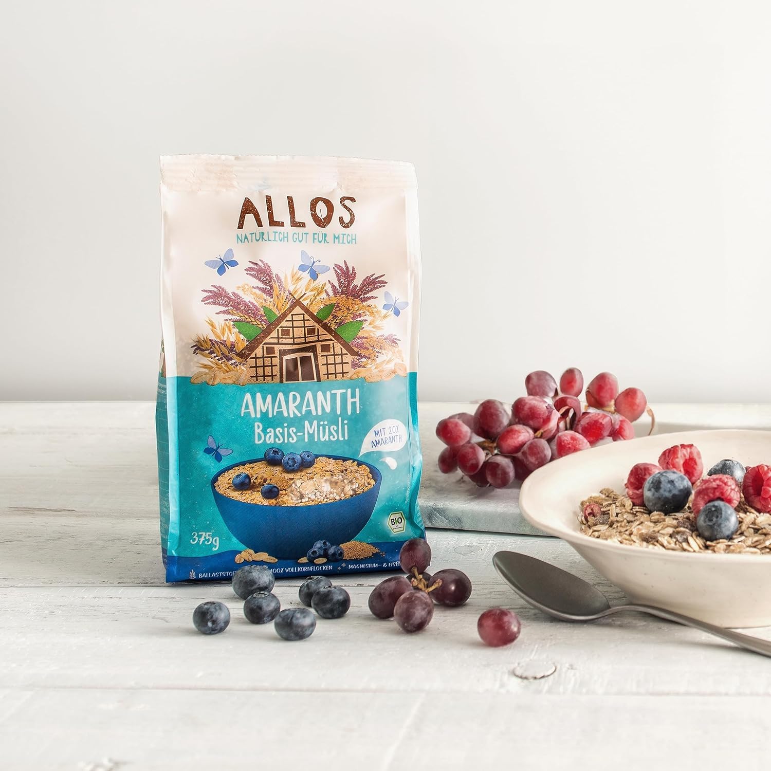Allos Amaranth Basis Müsli | Bio Müsli mit Haferflocken | 5 x 375g 3