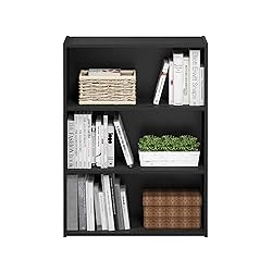 Furinno Pasir 3-Tier Open Shelf Bookcase, Americano