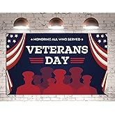 Pudodo Veterans Day Photo Booth Backdrop Honoring All Who Served Photography Background Wall Decoration