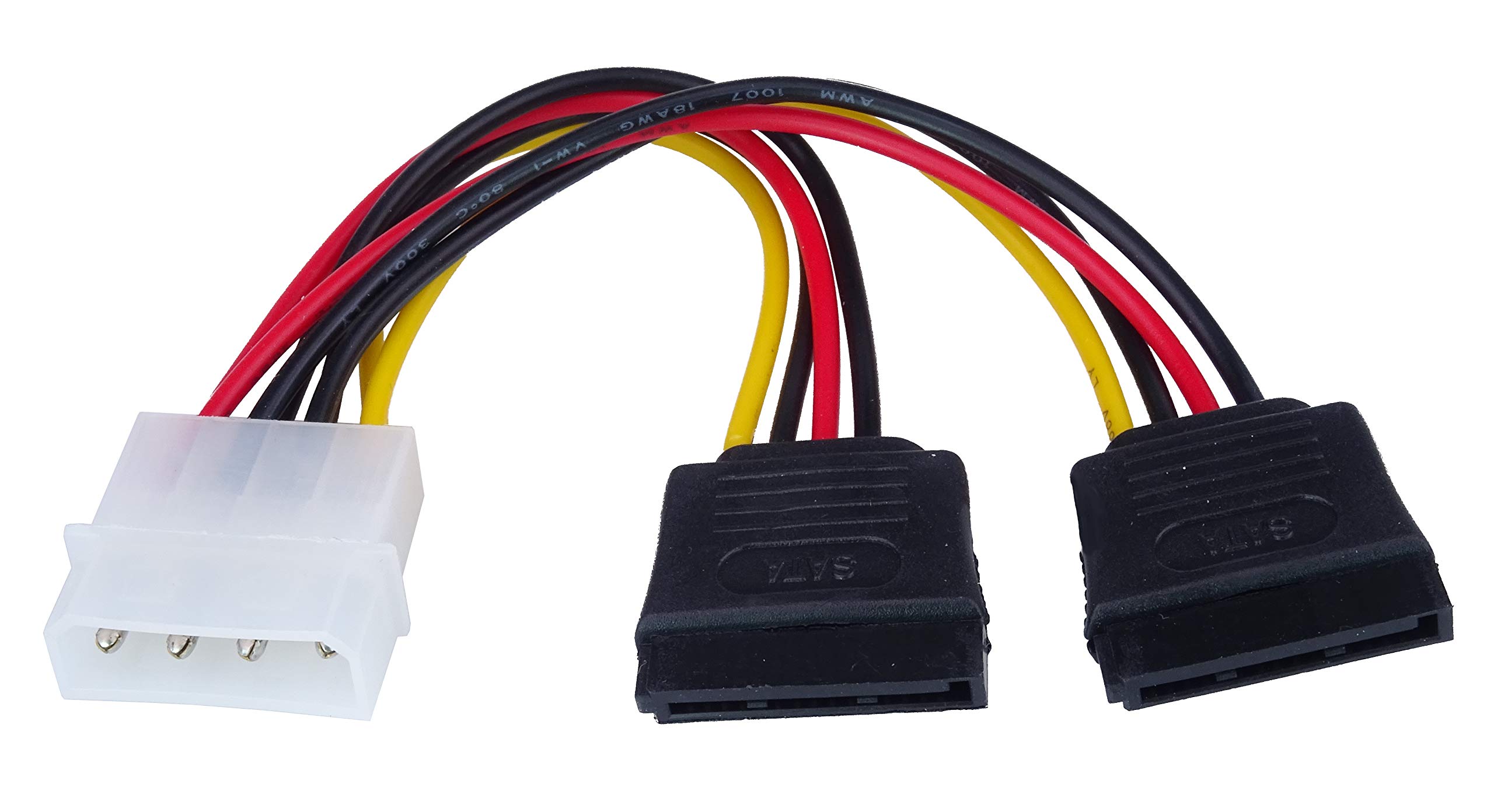 Premium Cord Power Cable for HDD 5, 25 Molex - 2x Serial ATA Coupler
