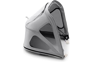 Bugaboo Bee Breezy Sun Canopy Stroller Accessory with UPF 50+ Sun Protection and Ventilation Panels, Misty Grey