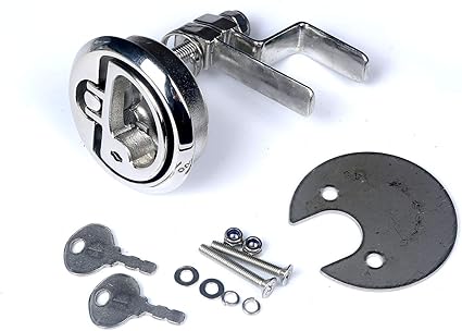 Amazon Com Mx 2 Boat Latches Stainless Steel Flush Pull Latch Lift Handle With Fasteners Locking Style Sports Outdoors