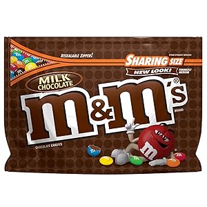 M&M'S Milk Chocolate Candy Sharing Size 10.7-Ounce Bag (Pack of 12)