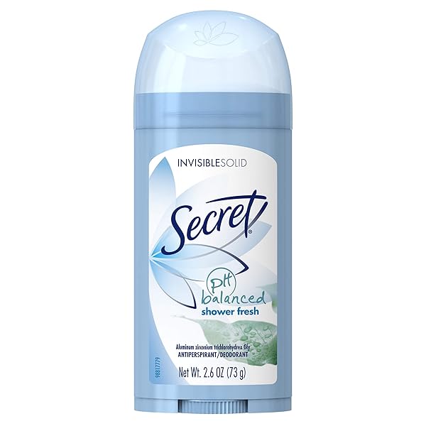 SECRET ORIGINAL SHOWER FRESH SCENT WOMEN’S INVISIBLE SOLID PH BALANCED ANTIPERSPIRANT AND DEODORANT, 2.6 OUNCE