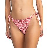 Roxy Women's Bikini Bottom – Stretch Swimwear, UPF+50, Eco-Friendly Fabric, Pool, Surf, Swim, Beachwear, Rose, X-Small