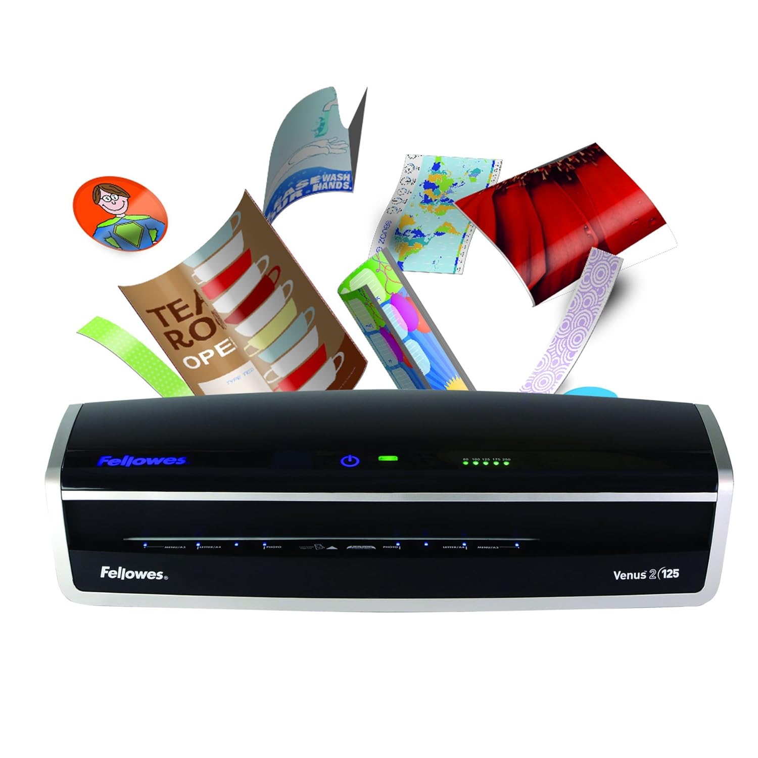 Fellowes Laminator Venus 2 125, Rapid 30-60 Second Warm-up Laminating  Machine, with Laminating Pouches Kit (5734801): Amazon.co.uk: Office  Products