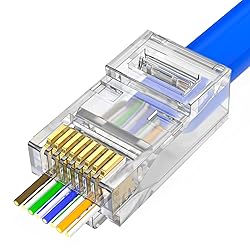 AOWIZ RJ45 Cat5 Cat6 Connector Pass Through RJ45