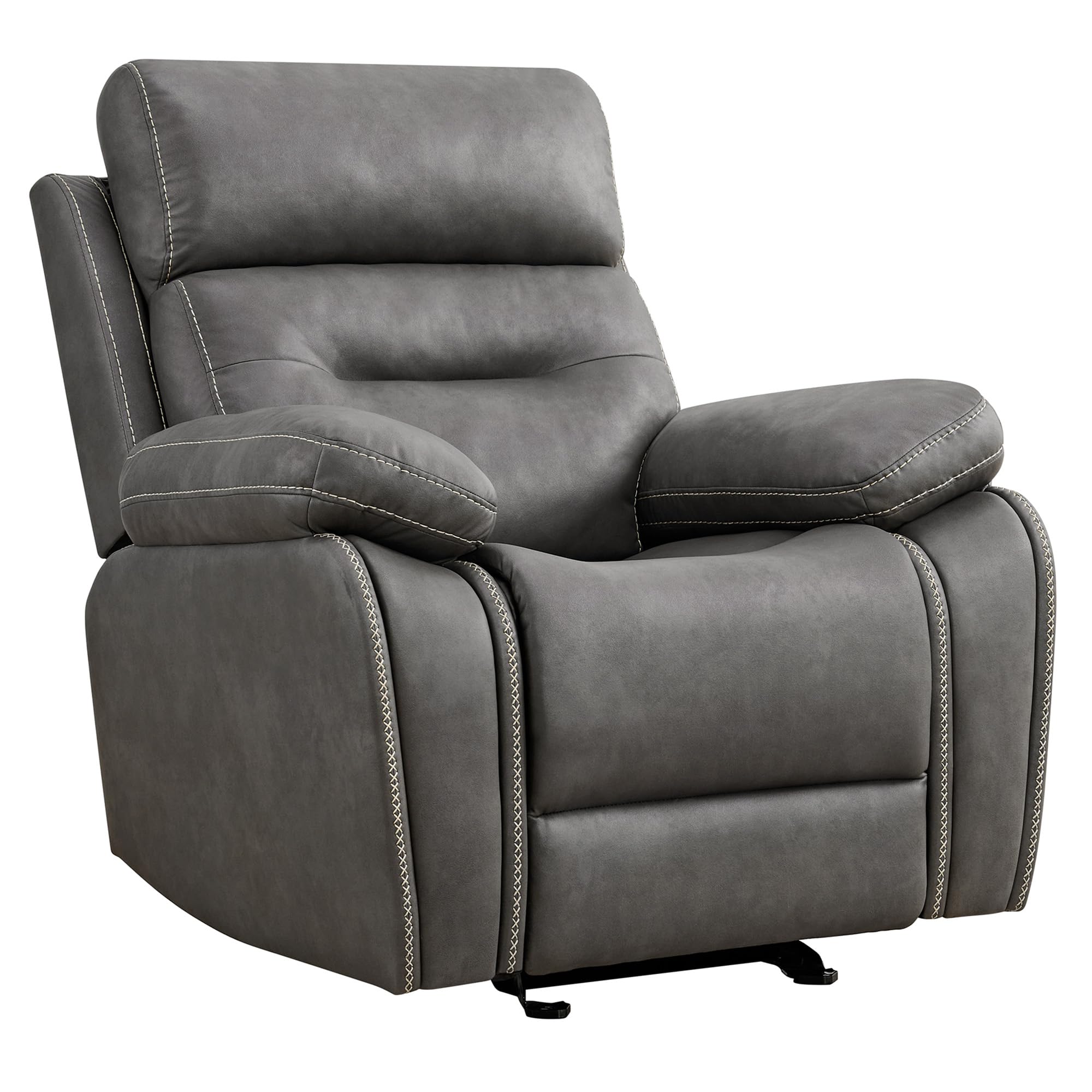 Photo 1 of ****PARTIAL SET BOX 1 OF 2 ,MISSING ONE BOX (2OF2)***
KISLOT Leather Recliner Chair Manual Sofa Rocker for Adults with Overstuffed Arm for Living Room Bedroom Home Theater Seating