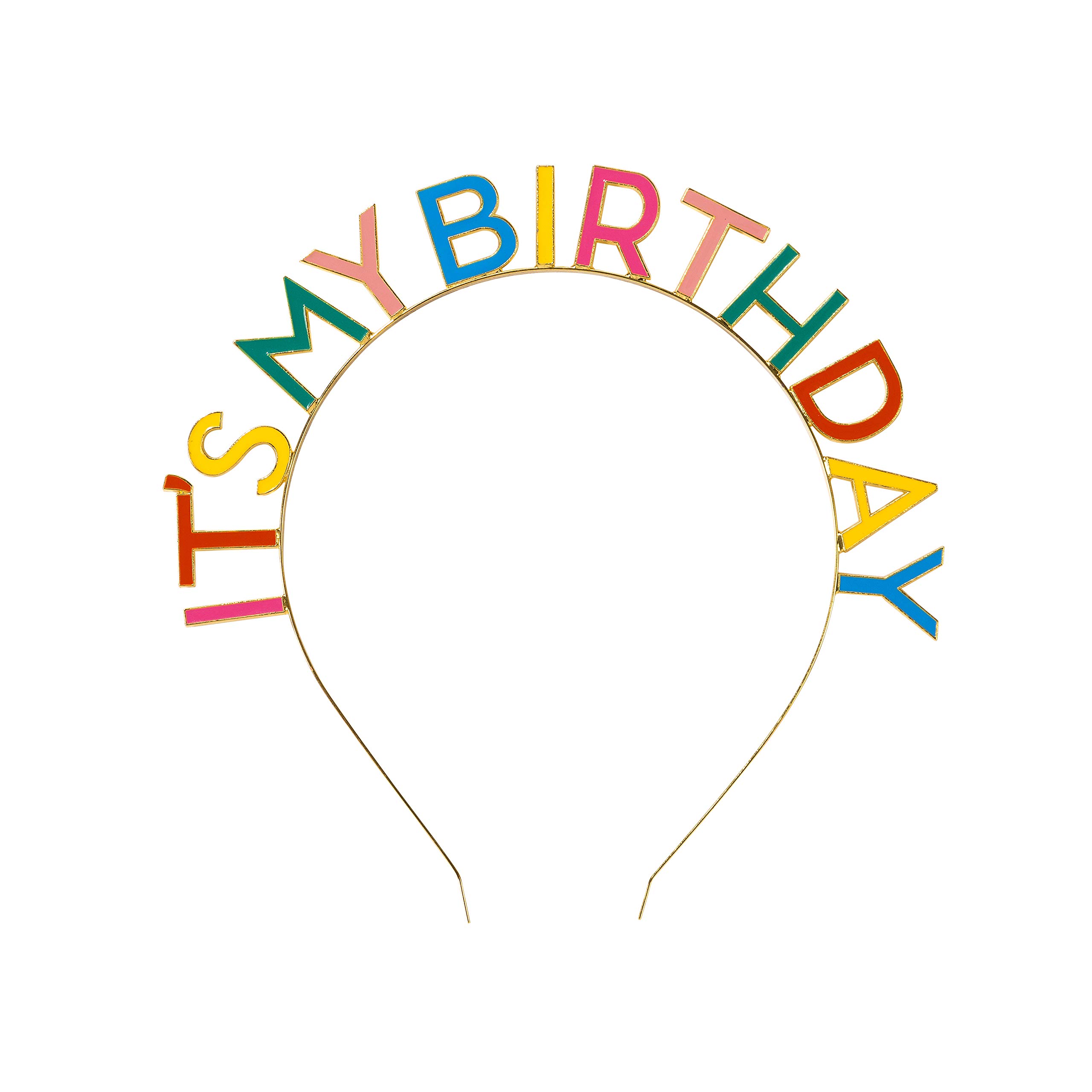Talking Tables Happy Metal Rainbow Headband 'It's My Birthday' Headpiece, RBHEADBAND