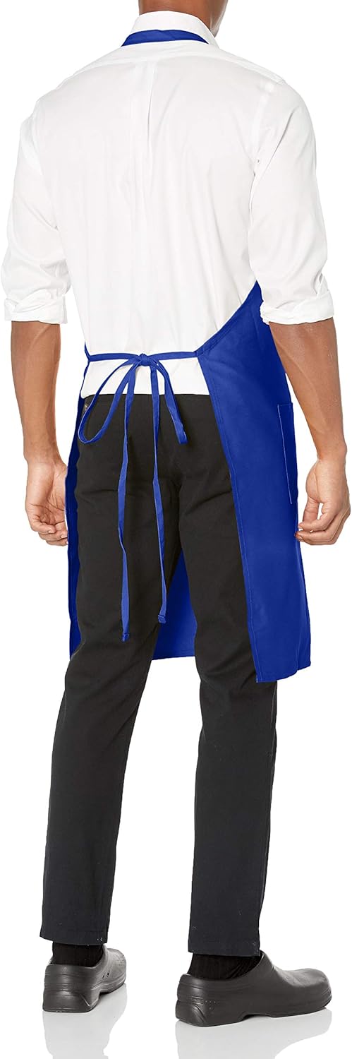 Uncommon Threads Unisex Bib Apron 3 Pockets, White, One Size: Food Service Uniforms Aprons: Clothing
