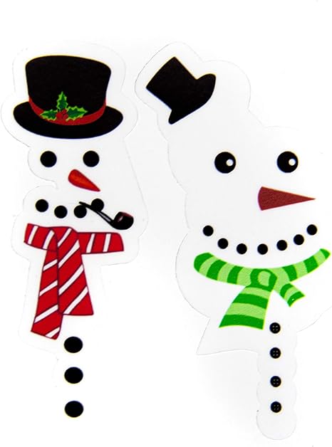 Amazon Co Jp Auear 2シート クリスマス 雪だるま 冷蔵庫 ステッカー 可愛い 雪だるま アートデコ ガレージ オフィス キャビネット ドア 窓用 Home Kitchen
