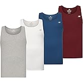 New Balance Men's Cotton Performance Rib Tank Top (Pack of 4)