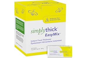 SimplyThick EasyMix | 100 Count of 12g Individual Packets | Gel Thickener for those with Dysphagia & Swallowing Disorders | C