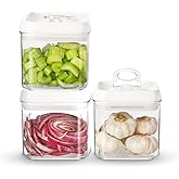 Felli Flip Tite Food Storage Container 5" LARGE Size Airtight Lid Lock Top, Stackable Kitchen Canister for Space Saving, Pantry Fridge Cupboard Organizer, Spice Seasoning Pet Treats Snack (1.1 qt)