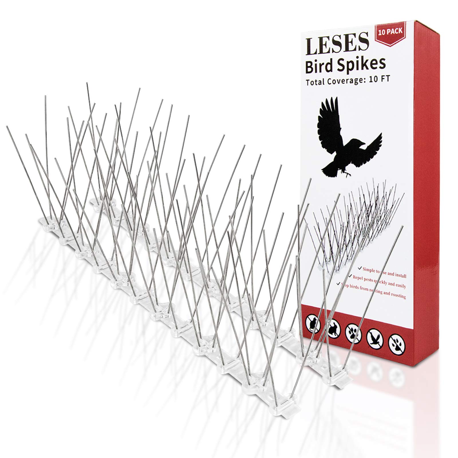 Buy LESES Bird Repellent Spikes Anti Bird Spikes Stainless Steel Keep