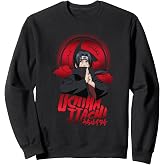 Naruto Uchiha Itachi Sharingan Symbol with Clouds Anime Sweatshirt