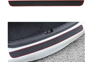 ASUBHA Car Rear Bumper Protector Guard, 35.4*2.76 Inch Universal Rubber Scratch-Resistant Trunk Door Sill Protector, Scratch-Resistant Boot Sill Protector Car Exterior Accessories for Most Cars and SUV