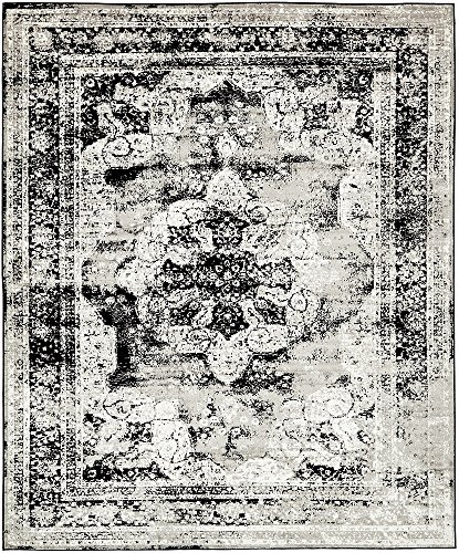 Unique Loom Sofia Collection Black 8 x 10 Area Rug (8' x 10')