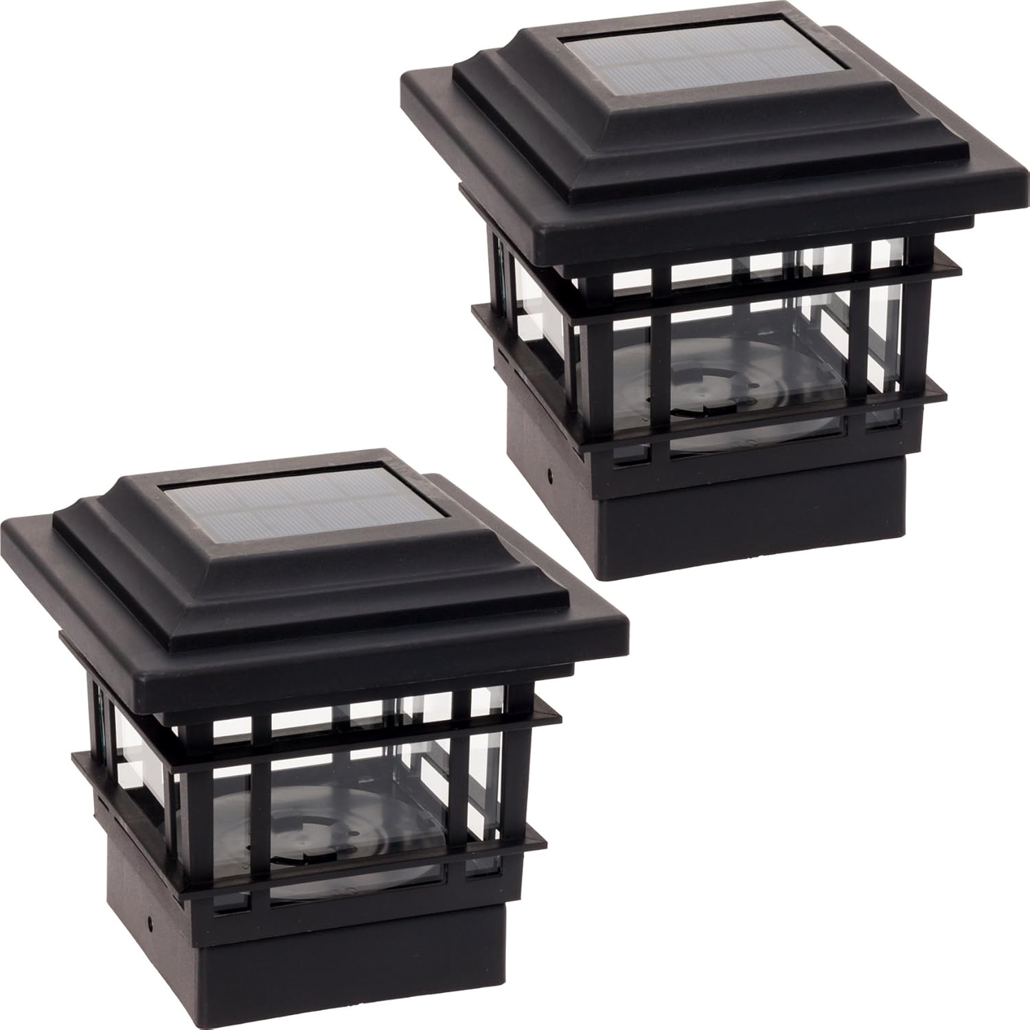 2 Pack GreenLighting Classica 20 Lumen Plastic Solar Post Cap Lights