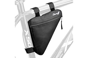 BOBILIFE Bike Triangle Frame Bag - Bicycle Cycling Handlebar Front Pouch Saddle Storage Bag for Road and Mountain Bikes (Black)