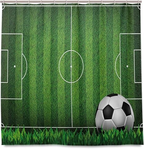 Amazon Ecomaomi シャワーカーテン 防水 ポリエステル 風呂カーテン 浴室 おしゃれ かわいい 緑の芝生フィールドサッカープレイグラウンドボール方式ストライプ戦略 取付簡単 浴室 間仕切り カーテンリング付属 シャワーカーテン ホーム キッチン オンライン通販 Amazon Ecomaomi シャワーカーテン 防水 ポリエステル 風呂カーテン 浴室 おしゃれ かわいい 緑の芝生フィールドサッカープレイグラウンドボール方式ストライプ戦略 取付簡単 浴室 間仕切り カーテンリング付属 シャワーカーテン ホーム キッチン オンライン通販