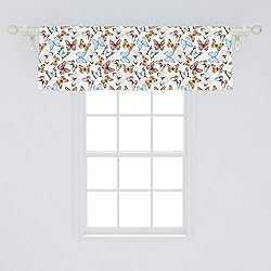 Ambesonne Butterfly Window Valance, Various