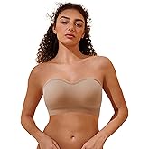 saillsen Wireless Strapless Bras, Non-Slip Wirefree Breathable Bandeau Tube Top Everyday Bra for Women