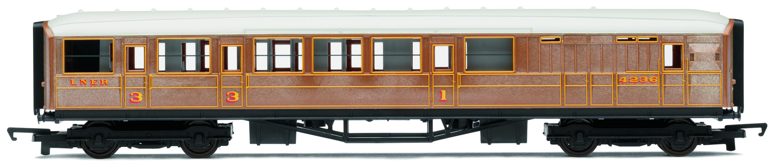 Hornby R4333 RailRoad LNER Teak 00 Gauge Coach, OO Gauge, 247mm