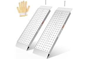 Aluminum Shed Ramp 39'' L × 11 '' W Loading Ramps, 3000lbs Capacity Lightweight Portable Ramp Anti-Slip Waterproof for ATV La