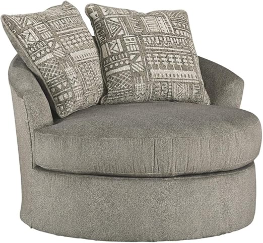 Soletren Swivel Accent Chair, Gray 