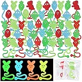 Jenaai 100 Pcs Easter Sticky Hands Toys for Kids Glow in The Dark Egg Chick Bunny Sticky Hands Bulk Easter Stretchy Fidget Toys Pinata Fillers Basket Stuffers for School Classroom Gifts Party Favors